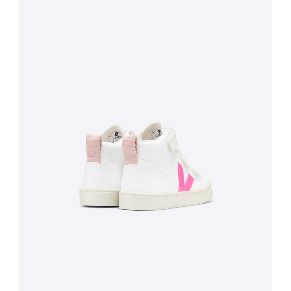Pantofi Copii Veja V-10 MID CWL White/Pink | RO 798XYU